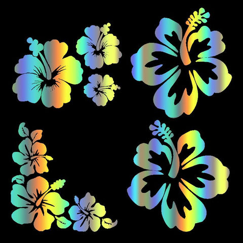 Hibiscus Flower Decals Car Sticker Waterproof Car-AM00999-Veeddydropshipping