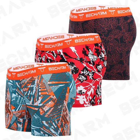 Male Underpants Man Pack Shorts Boxers Men Briefs Set Printing-MF01438-Veeddydropshipping