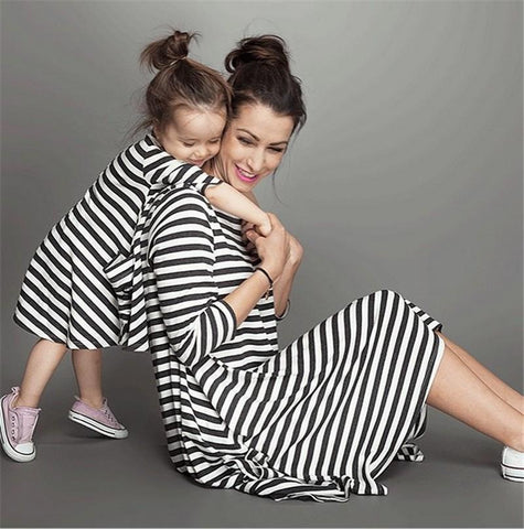 Teenager Girl&#39;s Summer Striped Milk Silk Fiber 2/3 Sleeve Loose Causal-TB00900-Veeddydropshipping