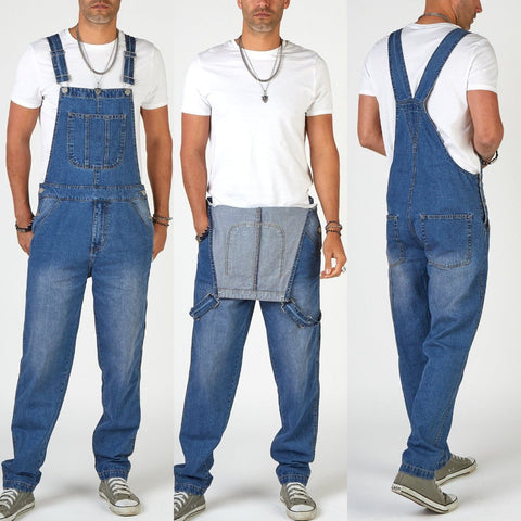 Pants Washed Full Length Jeans Jumpsuits Hip Hop Straight-MF00468-Veeddydropshipping