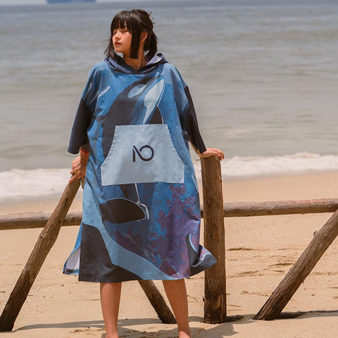 Changing Robe Bath Towel Outdoor Hooded Beach Towel Poncho Printing Unisex Hooded -OS00118-Veeddydropshipping