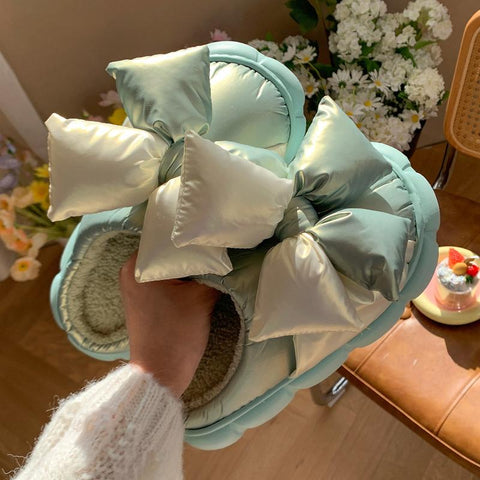 Platform Shoes Big Bowtie Thick Sole Home Slippers-BS01159-Veeddydropshipping