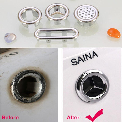 Sink Hole Round Overflow Cover Ceramic Pots-HA01033-Veeddydropshipping