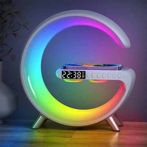 15W Alarm Clock Wireless Charger Station Speaker APP Control-PA01074-Veeddydropshipping