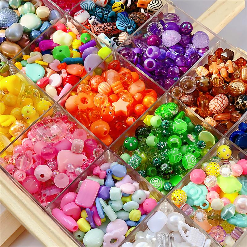 Pattern Round Glass Beads Crystal Beads Loose Spacer Beads-JW01466-Veeddydropshipping