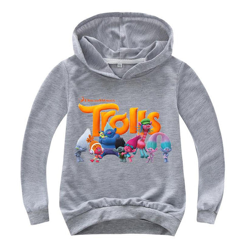 New Arrivals Trolls Sweatshirt Kids Poppy Clothes Girls Cartoon Hoodies-TB01014-Veeddydropshipping