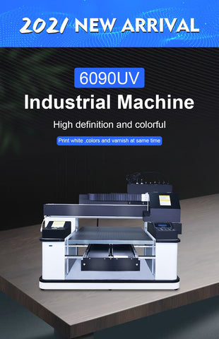 A1 UV printer with 3 XP600 print heads, suitable for metal glass printing on mobile phone case drum-Veeddydropshipping