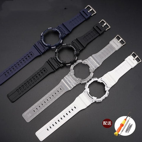 silicone bracelet for casio watch Wrist AQS810W AQS810 Frame Bezel -CE00557-Veeddydropshipping