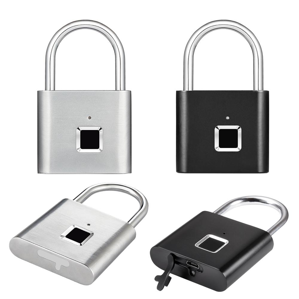 Portable Anti-theft Fingerprint Padlock Zinc-CO00589-Veeddydropshipping