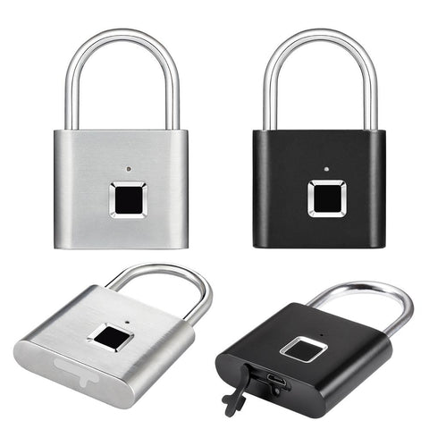 Portable Anti-theft Fingerprint Padlock Zinc-CO00589-Veeddydropshipping