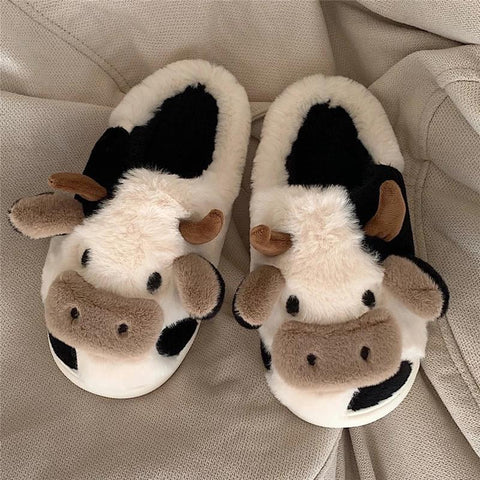 Furry Slippers Men 2023 Winter Plush Platform Slides Indoor-BS01149-Veeddydropshipping