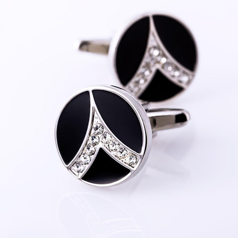 Jewelry Black designer Cuff link Wholesale y French shirt cufflinks for mens -JW01318-Veeddydropshipping