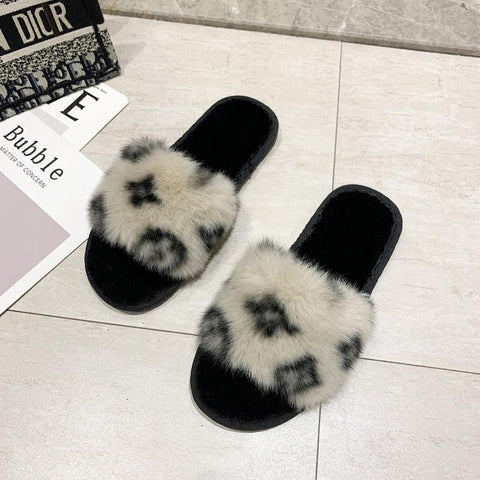Home High and Low Hair Open Cotton Slippers-BS01083-Veeddydropshipping