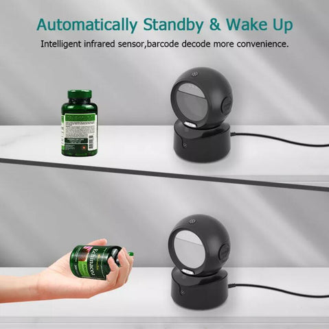  Omnidirectional Hands-Free Wired USB Big Bar code Reader 1D QR Screen Barcodes Scanning-Veeddydropshipping