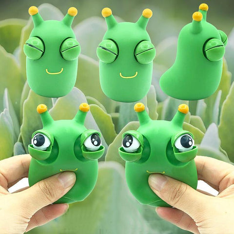 Funny Eyeball Burst Squeeze Toy Green Eye Caterpillar Pinch-TB01521-Veeddydropshipping