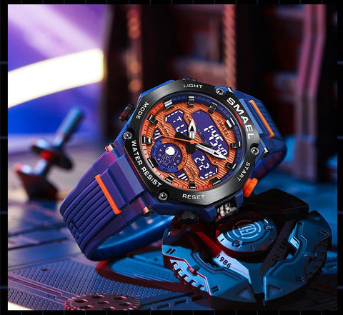 Quartz Wristwatches Sport Army Clock Alarm Dual Display-JW00800-Veeddydropshipping