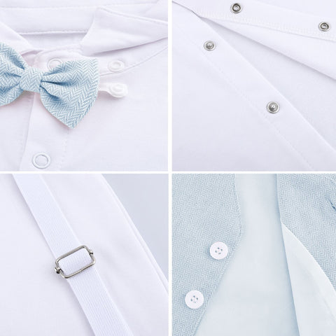 Baby Boys Wedding Outfit Infant Baptism Gentleman Set Birthday-TB00281-Veeddydropshipping