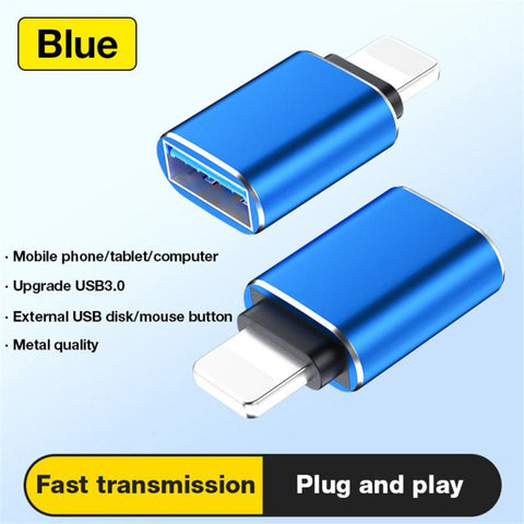 1pc USB3.0 OTG Adapter Male to USB 3.0 Mobile Phone Adapters For iPhone 14 13 12 11 Pro-PA00983-Veeddydropshipping
