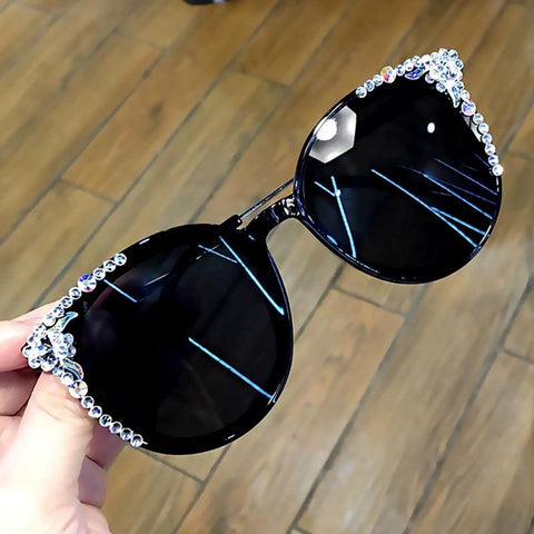 Fashion Round Cat Eye Sunglasses Women-WF01324-Veeddydropshipping