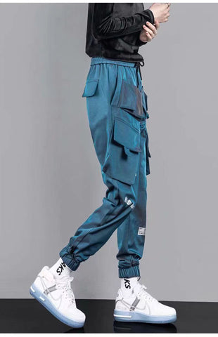 Ribbons Harem Jogging Pants Male Slim Fit Spring-MF00356-Veeddydropshipping