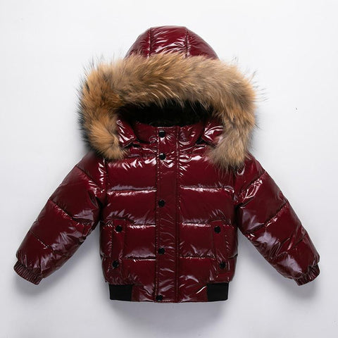 2023 Winter Down Jacket For Girl Real Fur Waterproof Shiny-TB01192-Veeddydropshipping