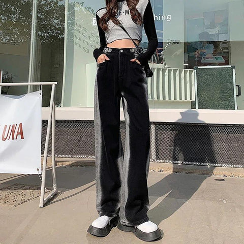 Streetwear High Waist Women Wide Leg Pants-WF00399-Veeddydropshipping