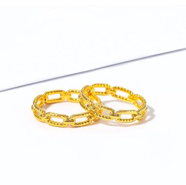 24k pure gold ringsreal  wedding  jewelry original  women rings-JW00116-Veeddydropshipping