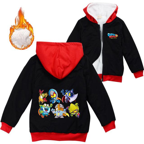 Jacket For Boys Girls with Zipper Children Coat Thicken-MF01063-Veeddydropshipping
