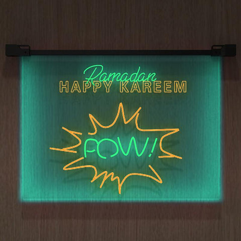 POW Slogan Dual Color LED Neon Sign Bar Sign Creative Room Decoration-CE00585-Veeddydropshipping