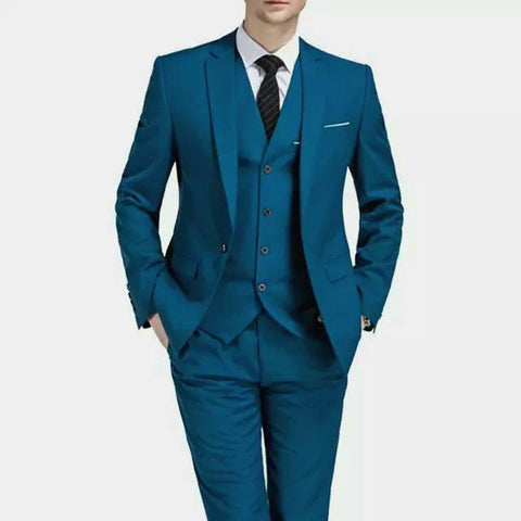 Fashion Wedding Suit Groom Wear  Notched Lapel Skinny-MF01256-Veeddydropshipping