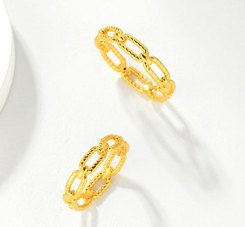 24k pure gold ringsreal  wedding  jewelry original  women rings-JW00116-Veeddydropshipping