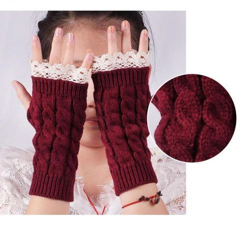 1 Pair Warmer Winter Women Gloves Stylish Hand Gloves Girl Arm Crochet -OS01143-Veeddydropshipping