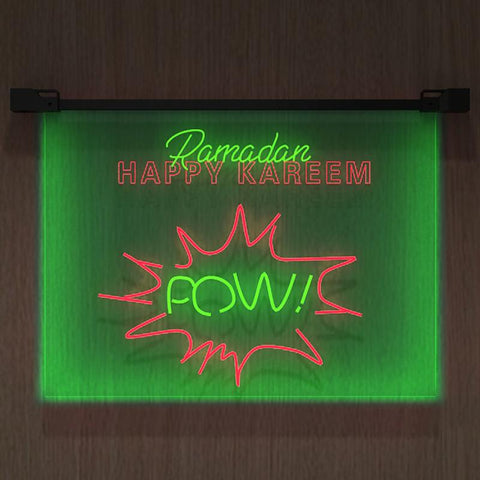POW Slogan Dual Color LED Neon Sign Bar Sign Creative Room Decoration-CE00585-Veeddydropshipping