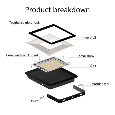 10W 20W 30W 50W 100W LED Flood Light AC220V Outdoor IP68-TI00856-Veeddydropshipping