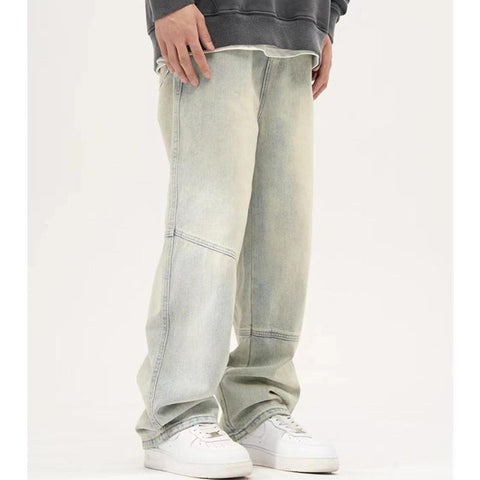 Baggy Blue Jeans Large Straight Cylinder Casual Pants High-MF00505-Veeddydropshipping