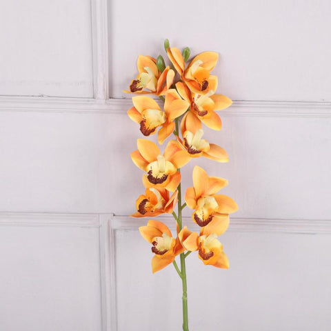 Cymbidium Dancing Orchid Artificial Flowers-HA00731-Veeddydropshipping