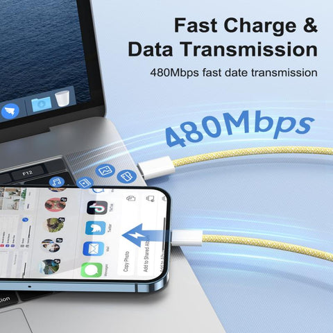 20W Pd Usb C Cable for Iphone 14 13 12 Pro Max Fast Charging Usb C Cable-PA00430-Veeddydropshipping
