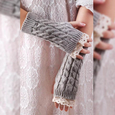 1 Pair Warmer Winter Women Gloves Stylish Hand Gloves Girl Arm Crochet -OS01143-Veeddydropshipping
