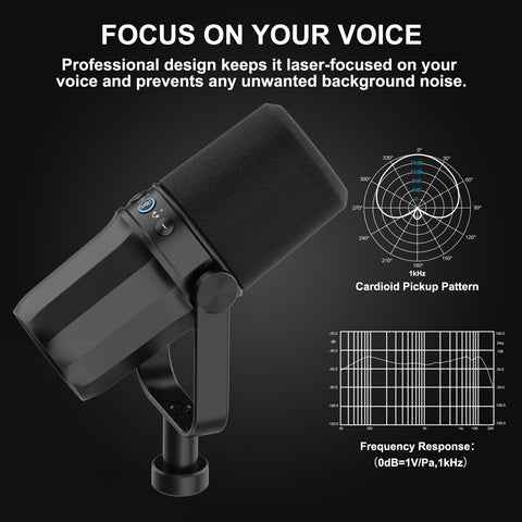 Vocal Dynamic Microphone for Podcasting, Live Streaming, Recording &amp-CE01108-Veeddydropshipping