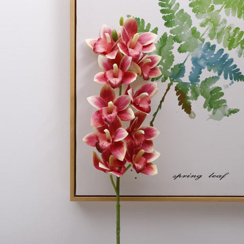 Cymbidium Dancing Orchid Artificial Flowers-HA00731-Veeddydropshipping