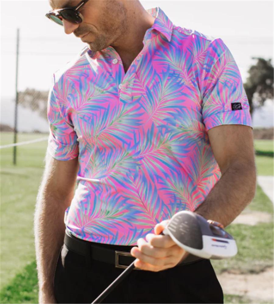 Sunday Swagger Men's golf shirt summer short sleeve fast drying breathable-OS00875-Veeddydropshipping