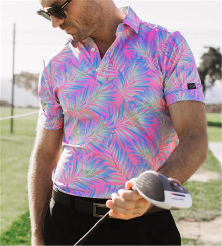 Sunday Swagger Men's golf shirt summer short sleeve fast drying breathable-OS00875-Veeddydropshipping