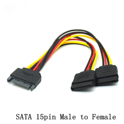 SATA II Hard Disk Power 15Pin SATA Male To 2 Female 15Pin -CE00020-Veeddydropshipping