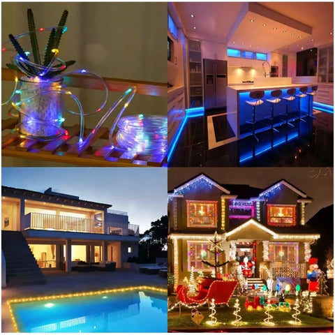 Rainbow Tube LED Round Two-Wire Light String Outdoor Lighting-TI00919-Veeddydropshipping
