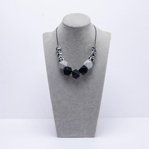 3 Colors Baby Silicone Teething Necklace With Wood PartHandmade-TB00806-Veeddydropshipping