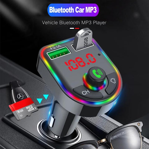 35W Bluetooth 5.0 USB Car Charger Atmosphere MP3 Player 3.1-PA01131-Veeddydropshipping