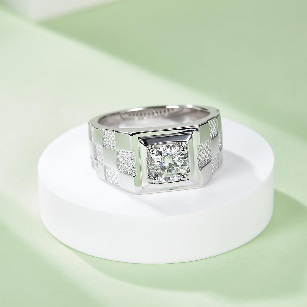 Charm Jewelry 925 Sterling Silver High Clarity  Men Ring-JW00125- Veeddydropshipping