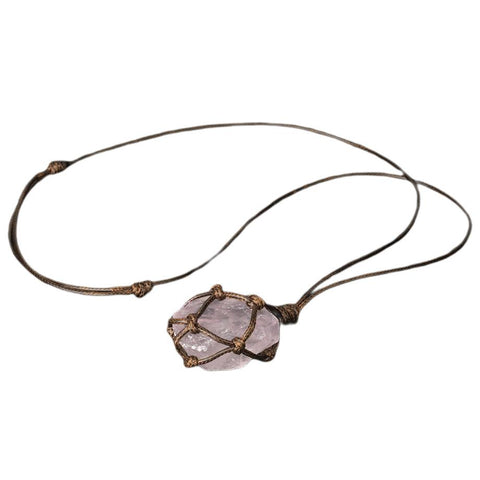 Crystals Necklace Stone Gem Natural Stone Pendan-JW01203-Veeddydropshipping