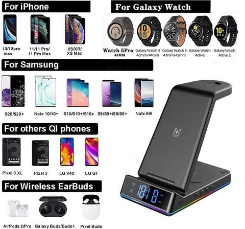 3 in 1 Folding Wireless Charging Station For Galaxy-PA01107-Veeddydropshipping