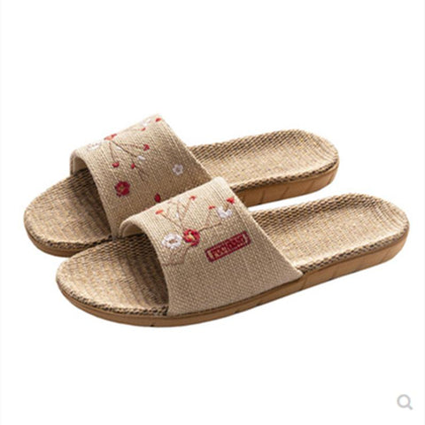 Slippers Summer Embroider Chinese Style Lover Home-BS01281-Veeddydropshipping